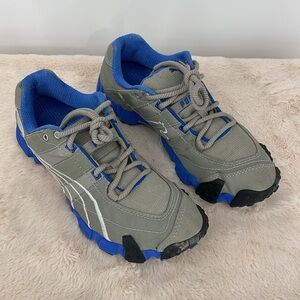 Puma, Trail 100, Gray and Blue Athletic Shoes Womens size 7